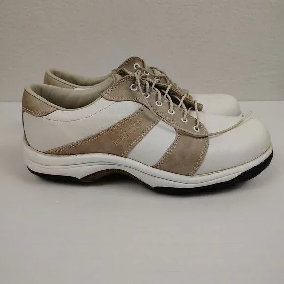 FOOTJOY Contour Series Golf Shoes White Tan Womens 8 - Picture 3 of 13